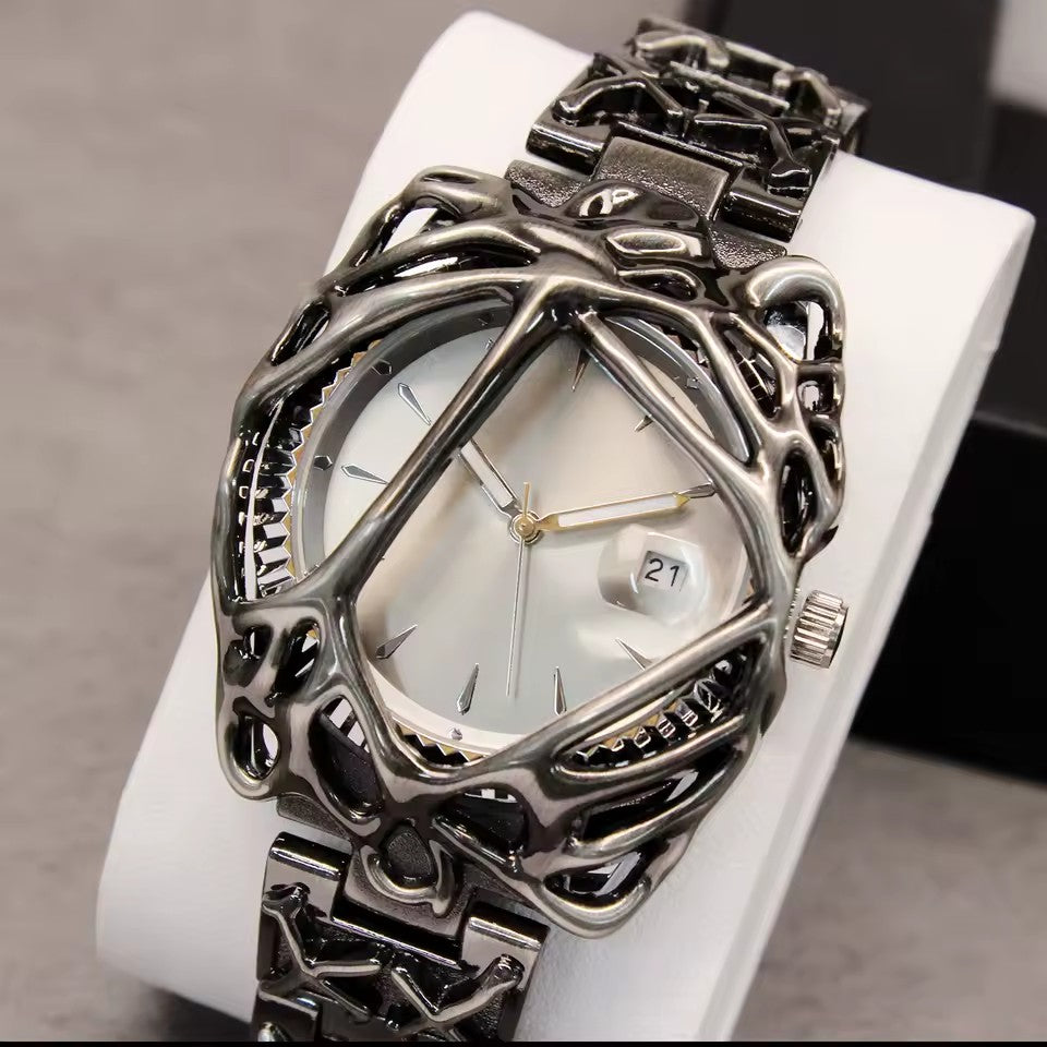The Afterglow Watch - iced octagonal case, alternate view
