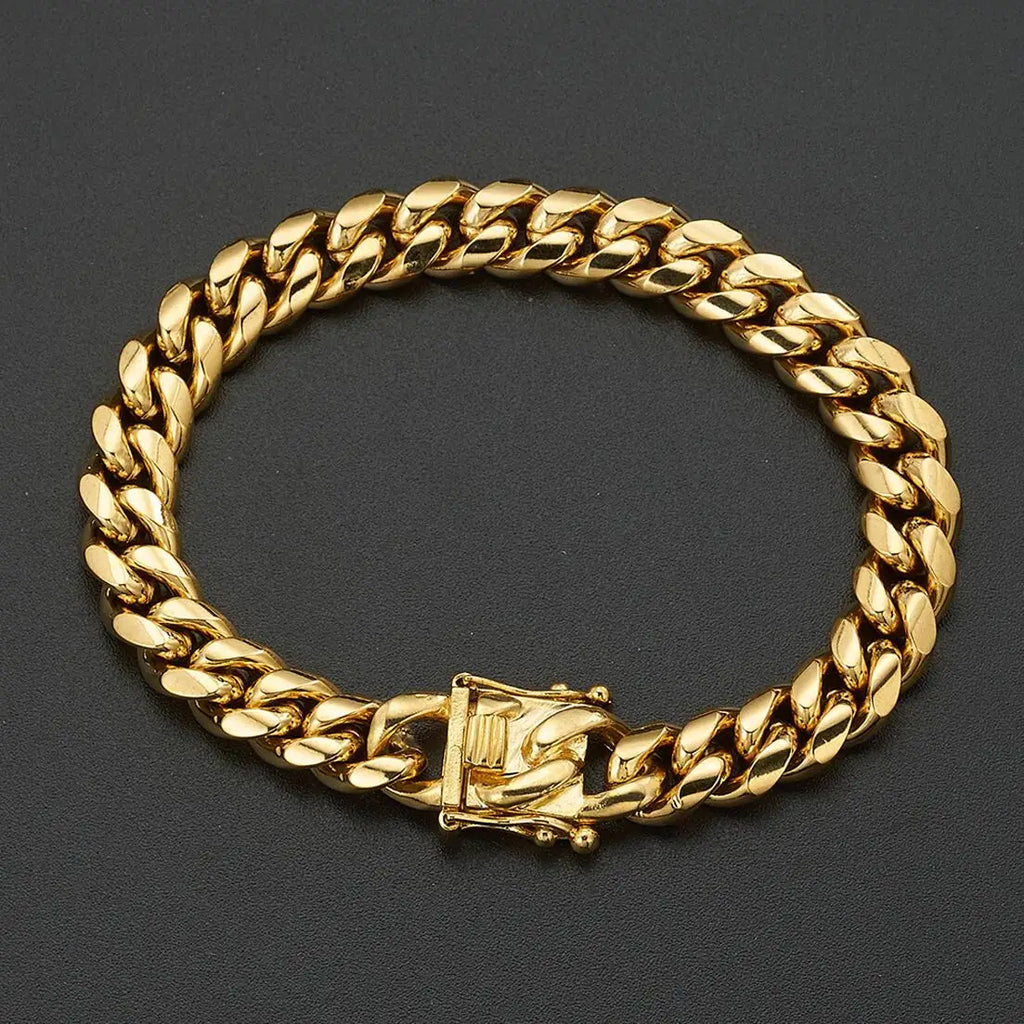 Gilt Cuban Bracelet - detail