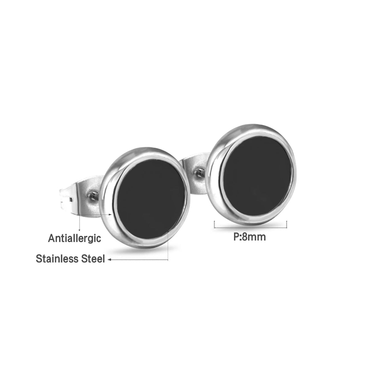 The Aurora Statement Studs - Silver/Black