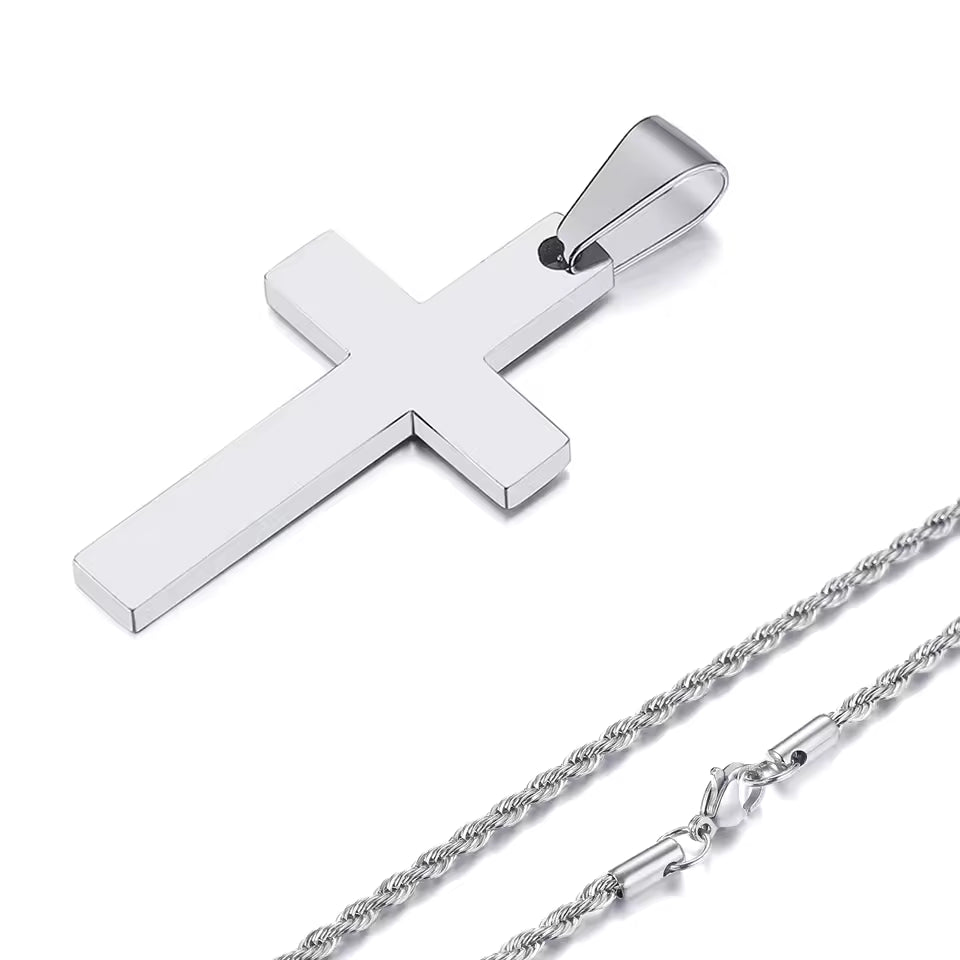 Rope Cross Necklace - detail