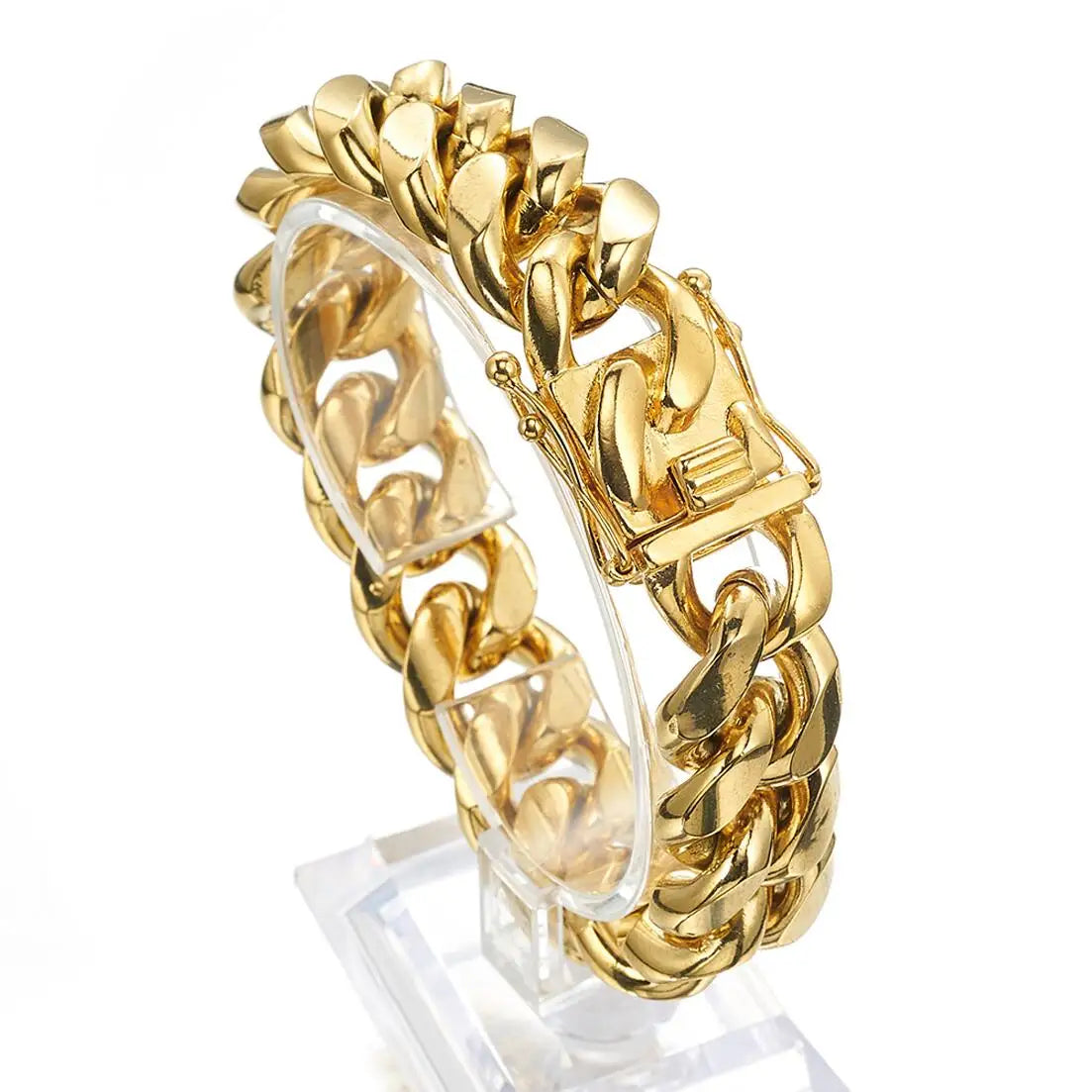 Gilt Cuban Bracelet - detail