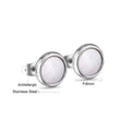 The Aurora Statement Studs - Silver/White
