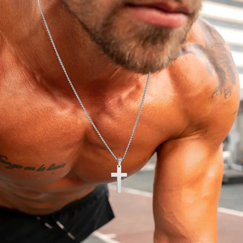 Rope Cross Necklace - main