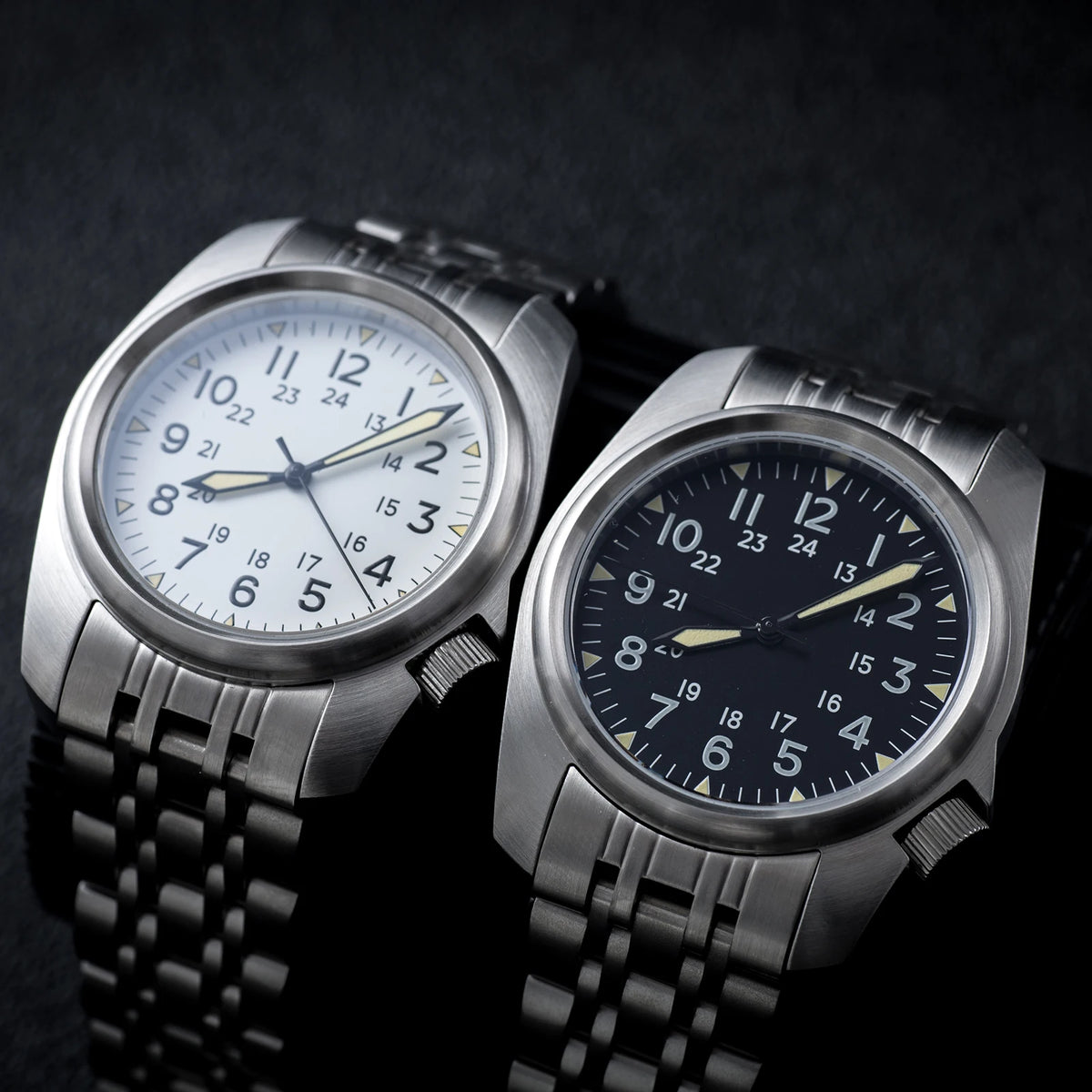The Sentinel Watch - White and Black dial together