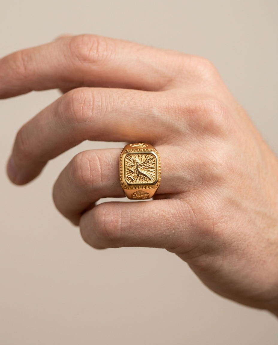 The Talon Signet Ring, studio shot