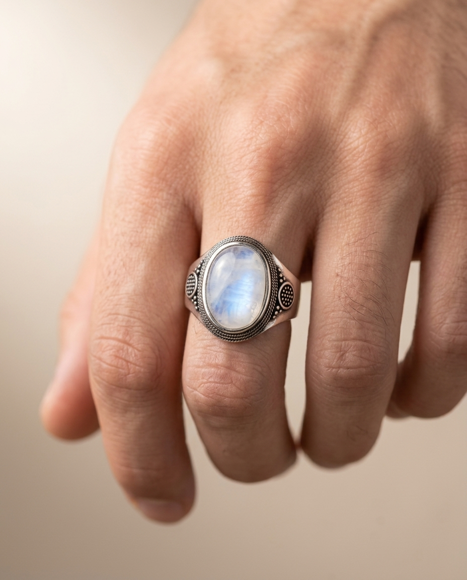 The Moonstone Signet Ring, studio shot