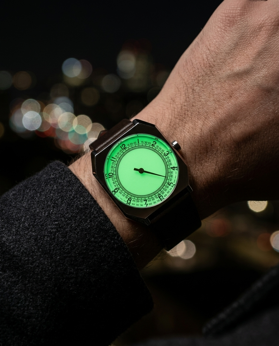The Widow Watch worn on wrist, dark editorial styling