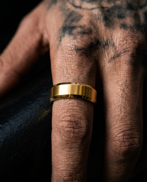 The Core Band Ring, close-up detail on hand