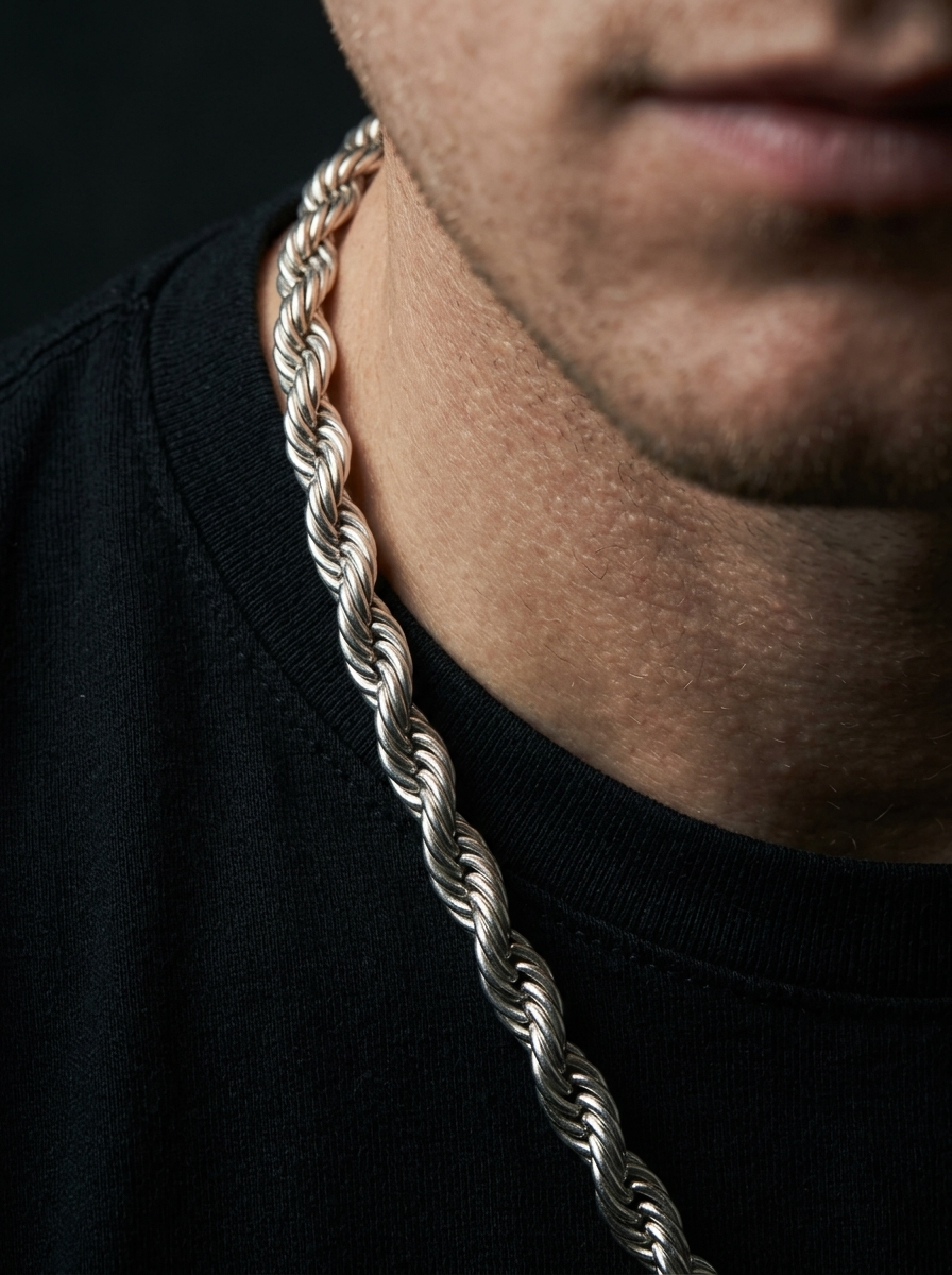 The Helix Rope Chain, close-up detail on model