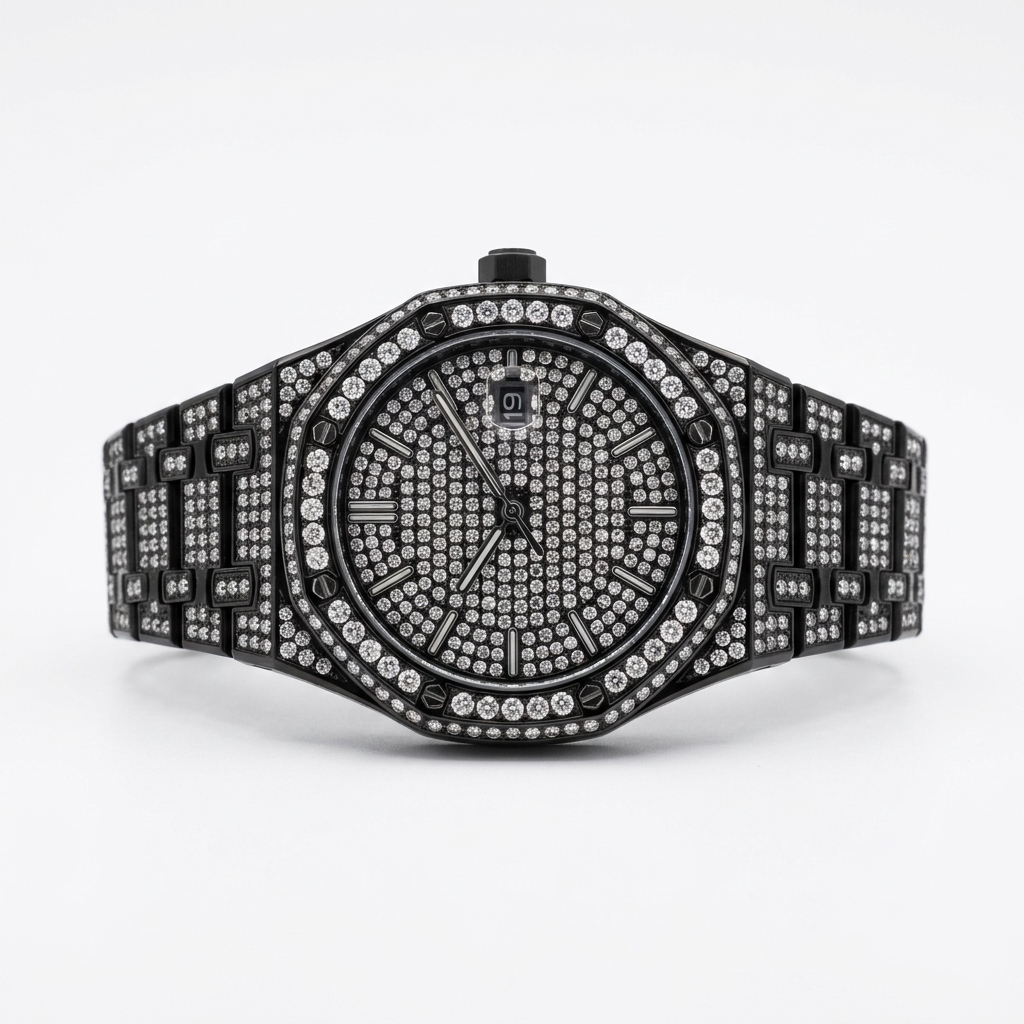 The Afterglow Watch - Black, front view