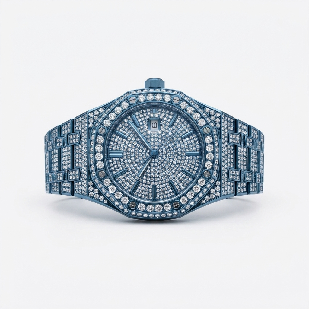 The Afterglow Watch - Blue, front view