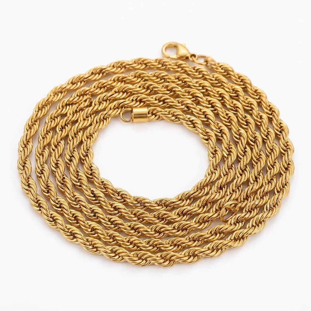 The Helix Rope Chain - Gold